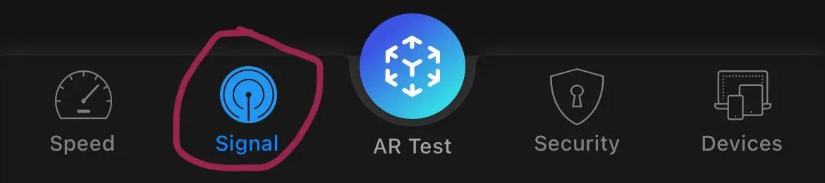 iWifi signal scan screen
